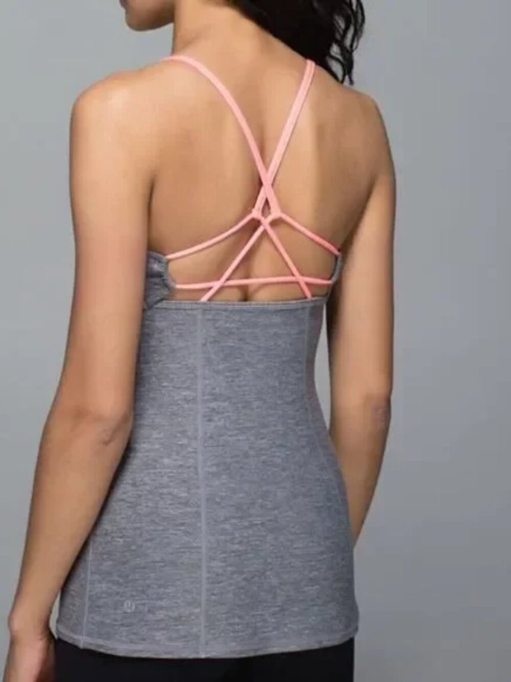 Lululemon Grey Coral Dancing Warrior Tank Size 6